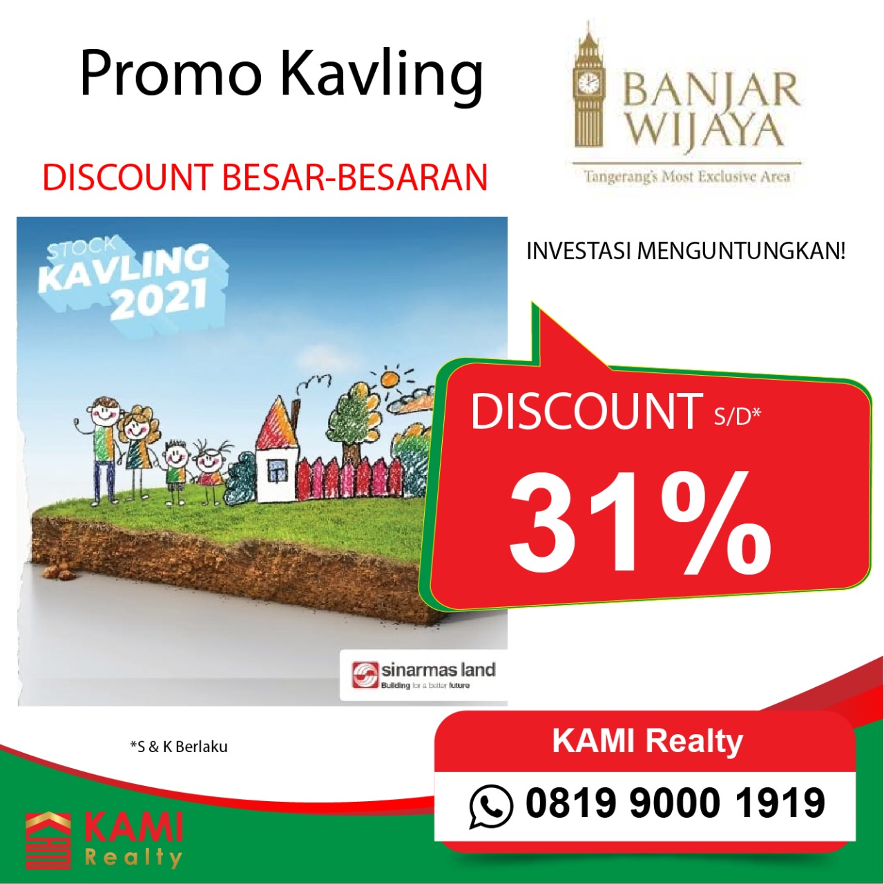 Promo Tanah Kavling Siap Bangun Di Cluster Asia Banjar Wijaya Tangerang Diskon Primary